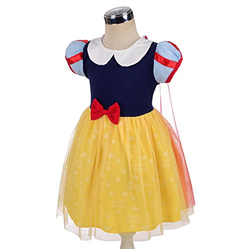 Lito Angels Niñas Princesa Blancanieves con capa Disfraces de Halloween de fantasía Vestido de fiesta Talla 3-4 años B