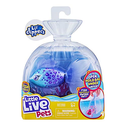 Little Live Pets Lil' Dippers 26157 – Furtail Lil' Dippers de Little Live Pets con Efecto «Wow» al desempaquetar en Agua y Alimentar interactivamente