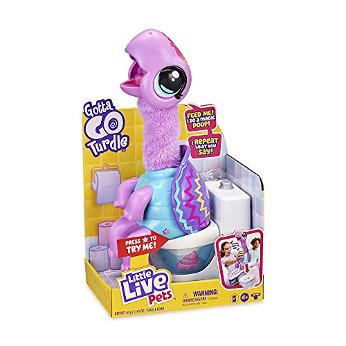 Little Live- Tortuga The Poop, animal interactivo que baila y va al baño tras comer (Famosa 700016905)