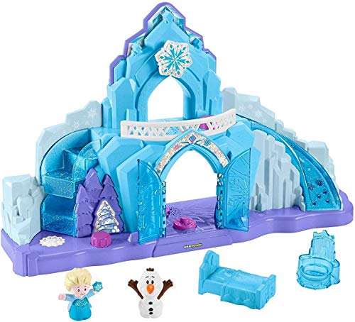 Little People GGV29 Fisher-Price Disney Frozen Elsa's Ice Palace, Juego Musical Iluminado, Multicolor