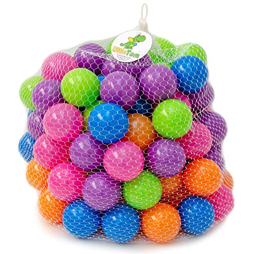 LittleTom 100 Pelotas de Color Ø 6 cm para llenar Piscinas de Bolas para bebés