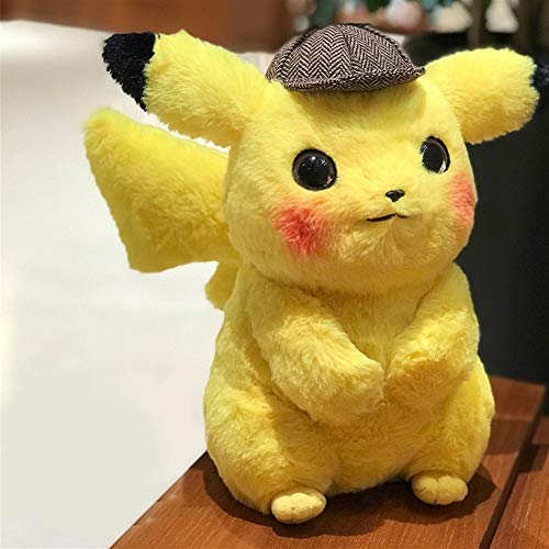 LIUMSJ El Detective 28cm Pikachu de Peluche de Juguete de Peluche de Juguete Pikachu Japón película de Anime Juguetes for los Regalos de los niños de la muñeca por Niño Bebé cumpleaños Animado