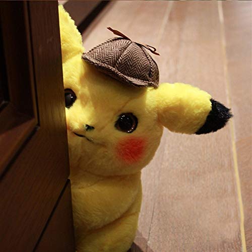 LIUMSJ El Detective 28cm Pikachu de Peluche de Juguete de Peluche de Juguete Pikachu Japón película de Anime Juguetes for los Regalos de los niños de la muñeca por Niño Bebé cumpleaños Animado