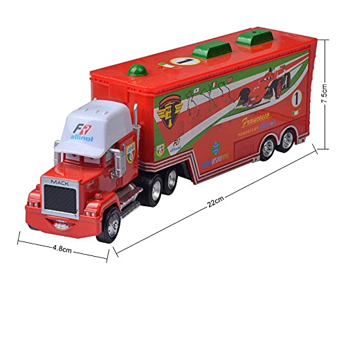 LLZY Pixar Cars 3 Lightning Mcqueen Storm Jackson El Rey 1:55 Diecast Metal Aleoy Model Toys para Boys Birthday Regional (Color : Truck Francesco R)