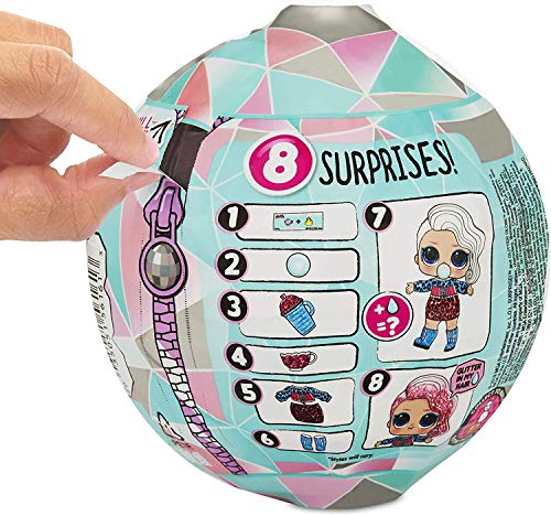 LOL Surprise 561606E7C Globe Glitter Winter Disco, 8 sorpresas