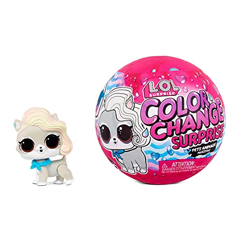 LOL Surprise Colour Change Surprise Pets. Mascotas con 6 sorpresas, Divertidos Efectos de Cambio de Color en Agua Helada y Accesorios. Animales de Colección para Niños a Partir de 3 años