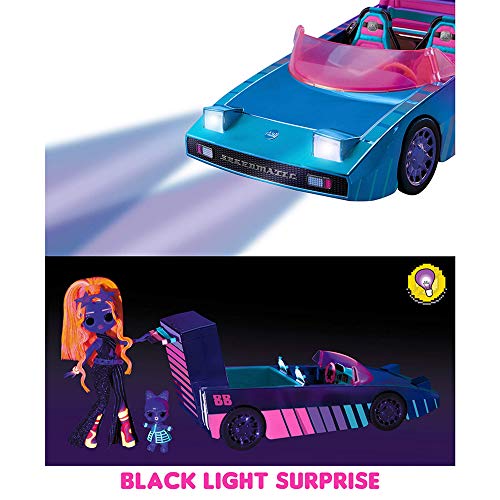 LOL Surprise Dance Machine con Muñeca Exclusiva, Piscina Sorpresa, Pista de Baile y Luz Negra Mágica, Coche Multicolor para Muñecas, para Niñas a Partir de 4 Años