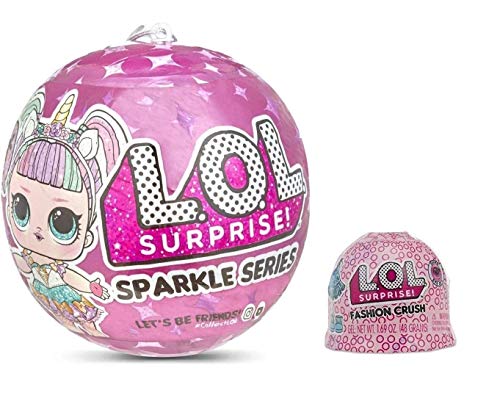 LOL Surprise Glam Glitter Rosa UnicornSparkless Series Surtito Unbox Me 7 sorpresas bola bola muñeca muñeca colección + Fashion Crush Serie 4 + regalo bolígrafo de purpurina