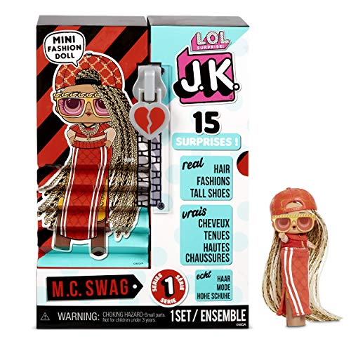 LOL Surprise JK Mini Muñeca de Moda - 15 Sorpresas, Ropa y Accesorios - Coleccionable - M.C. Swag