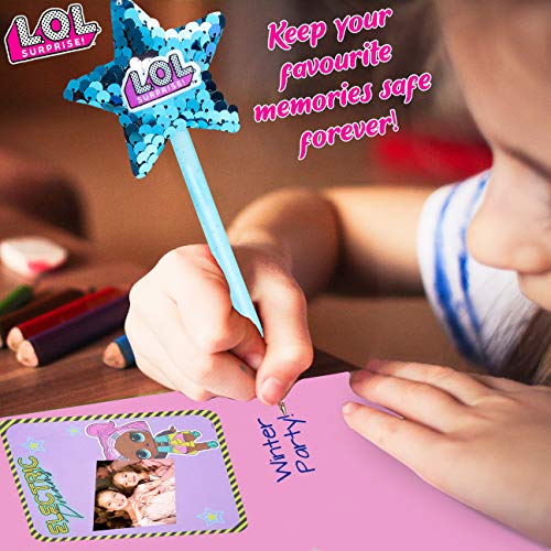 L.O.L. Surprise! Kit de Manualidades Niños Scrapbooking, Incluye Scrapbooking Materiales de Las Muñecas LOL Album Fotos Scrapbook Pegatinas Infantiles, Regalos Originales para Niños