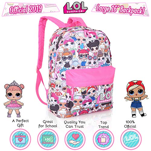 L.O.L. Surprise! Mochila De Niña Y Adolescente | La Última Idea De Regalo De La Colección Confetti Pop De Las Muñecas de LOL Surprise!