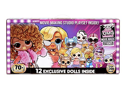 LOL Surprise OMG Movie Magic Studios - Descubre más de 70 sorpresas, Incluidas 12 muñecas, 4 escenarios, Accesorios y más - Paquete Reutilizable - Coleccionable - Regalo para niños a Partir de 4 años