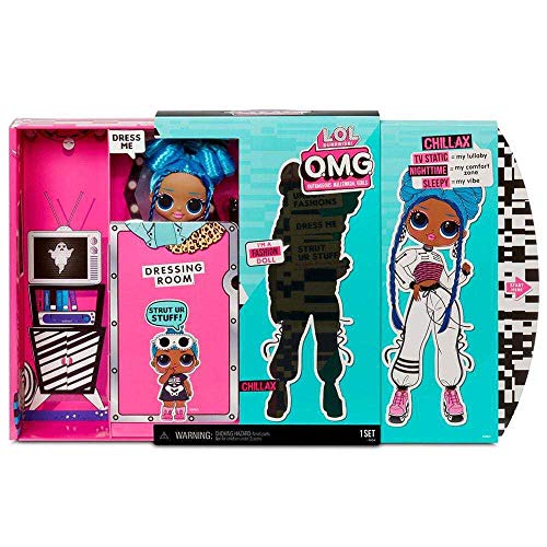 LOL Surprise OMG Muñeca de Moda CHILLAX, con 20 Sorpresas, Ropa, Vestidos con Purpurina y Accesorios a la Moda, LOL Surprise OMG Serie 3, Muñeca Coleccionable para Niñas y Niños a Partir de 4 Años