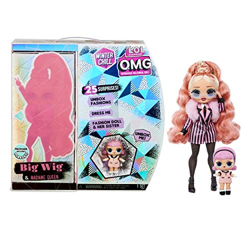 LOL Surprise OMG Winter Chill Muñeca de Moda Big Wig y muñeca Madame Queen con 25 Sorpresas