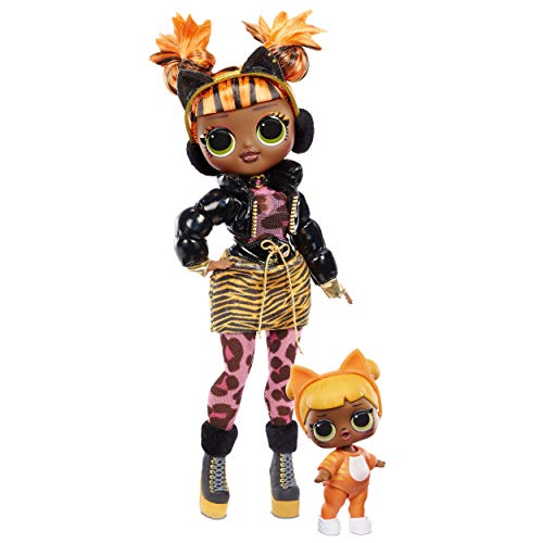 LOL Surprise OMG Winter Chill Muñeca de Moda Missy Meow y Muñeca Baby Cat con 25 Sorpresas