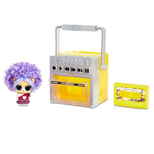 LOL Surprise Remix Pets , Coleccionable , 9 Sorpresas con Cabello Real, Accesorios y Letras de Canciones Sorpresa