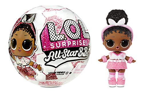 LOL Surprise Star BBs Sports Serie 3 - Equipo de Fútbol Brillante - Coleccionable - Con 8 Accesorios - Incluye Botella, Zapatos, Balón que se Transforma y Más