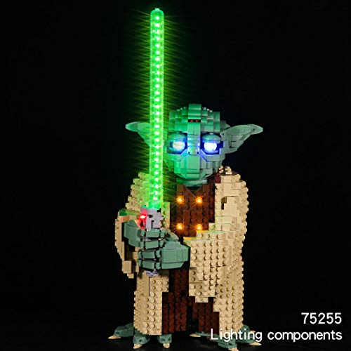 Lommer Juego de iluminación LED para el ataque de Lego de los clones Yoda 75255, compatible con Lego Star Wars Yoda (no incluye modelo Lego).