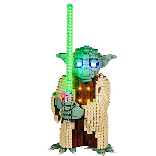 Lommer Juego de iluminación LED para el ataque de Lego de los clones Yoda 75255, compatible con Lego Star Wars Yoda (no incluye modelo Lego).