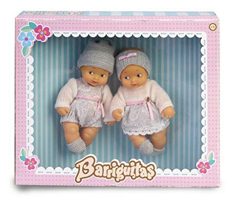 los Barriguitas-700015789 Bebés Gemelos, muñeca Twins niño y niña, Color Mixto (Famosa 700015789)