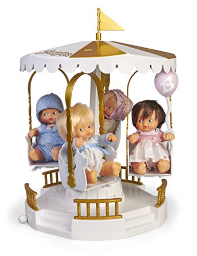 los Barriguitas-700015806 Carrusel musical con figura de muñeca bebé para niña, color mixto (Famosa 700015806)