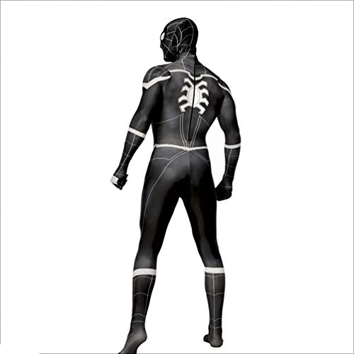 Los niños de Halloween cosplay Amazing Spiderman adulto Negro Tight Body Suit tema del traje del vestido de partido superhéroe Fantasía (Color : Black, Size : Adult XXL)