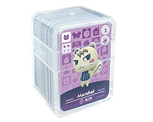 Lote de 24 tarjetas NFC para Amiibo Animal Crossing New Horizon (compatible con Nintendo Switch Lite, Wii U, New 3DS Rare de aldeanos Serie 1 a 4, con funda de almacenamiento)