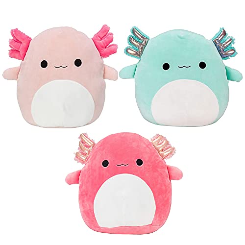 LRBHSH 3Pcs Set Axolotl Plush Stuffed Animals, Kawaii Cute Dolls Pillow Toys 7.8Inch / 20CM