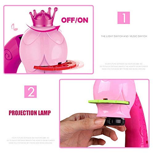 LUCKYYL Proyector para Niños Dibujo Smart, Smart Sketcher Proyector, Herramienta Educativa De Pintura, Juego De Escritorio De Mesa De Proyector De Pintura Musical para Niños,Pink