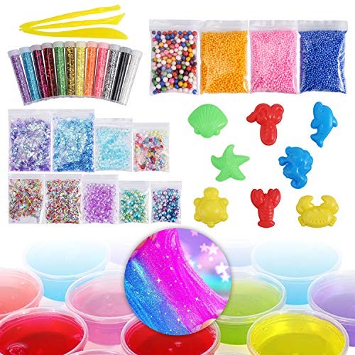 Luclay DIY Slime Kit Set para Manualidades Niños, Kit de Slime para Hacer Juego Slime