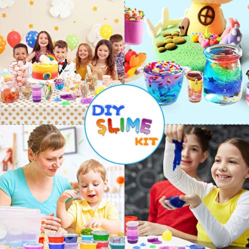 Luclay DIY Slime Kit Set para Manualidades Niños, Kit de Slime para Hacer Juego Slime