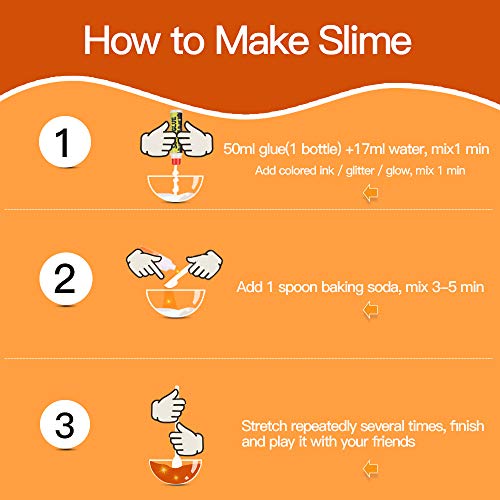 Luclay Fábrica para Hacer Slime DIY Kit con Todas Las Cosas para Niños Todo en Una Caja para Que Los Niños y Niñas Hagan Slime - Suplementos para Slime de Purpurina, Arcilla Blanda, Plastilina