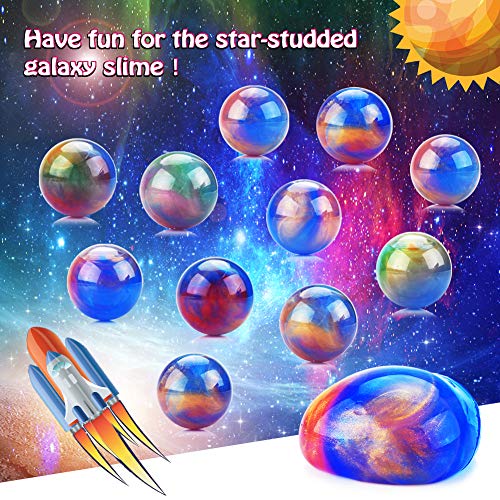 Luclay Galaxy Slime Kit de 18 Paquetes de Gelatina Pegajosa de Masilla Suave Elástica Metálica, para Fiestas de Niños y Adultos