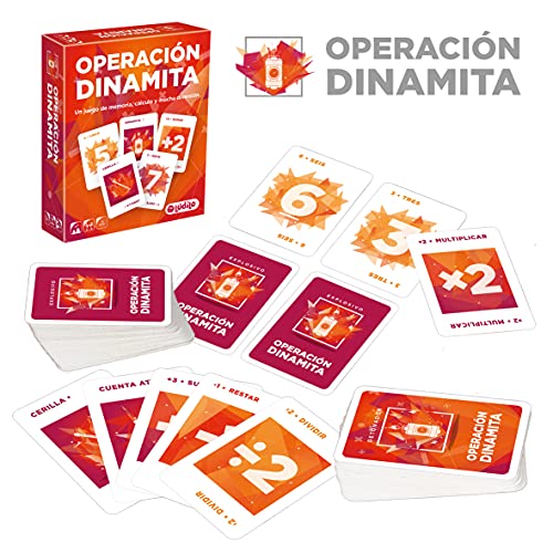 Lúdilo Operación Dinamita, Cartas, Juegos educativos para niños, Potencia la Memoria y el cálculo, Aprender matemáticas en Familia, Mayores de 7 años 803047