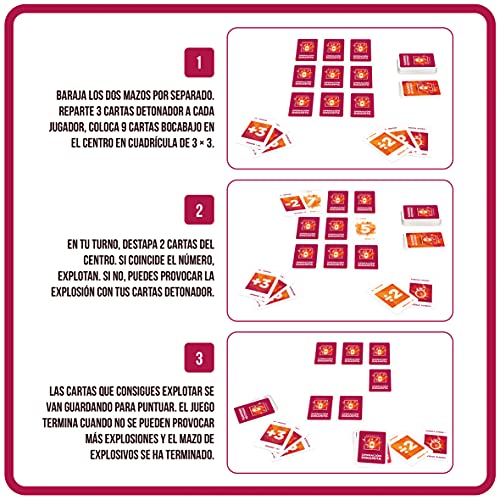 Lúdilo Operación Dinamita, Cartas, Juegos educativos para niños, Potencia la Memoria y el cálculo, Aprender matemáticas en Familia, Mayores de 7 años 803047