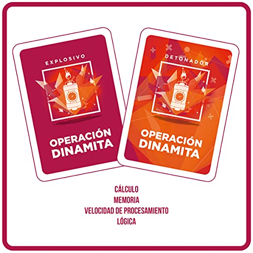 Lúdilo Operación Dinamita, Cartas, Juegos educativos para niños, Potencia la Memoria y el cálculo, Aprender matemáticas en Familia, Mayores de 7 años 803047