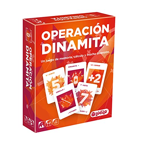 Lúdilo Operación Dinamita, Cartas, Juegos educativos para niños, Potencia la Memoria y el cálculo, Aprender matemáticas en Familia, Mayores de 7 años 803047