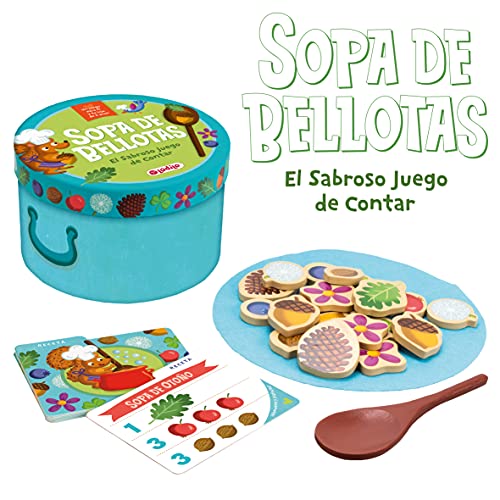 LUDILO Sopa de bellotas, Juegos Educativos Niños, motricidad Fina, Aprender a Contar, Juguetes niño 2 años, Habilidades motoras 80982