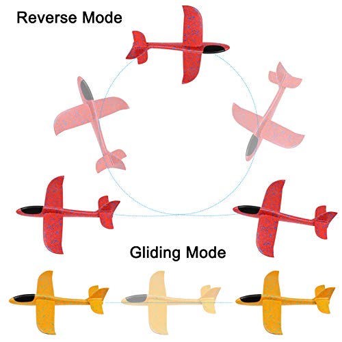 Lunriwis Aviones de Espuma, Planos de Espuma, 4 Pcs Aviones de Poliespan,36 cm,Avion Planeador,Aviones de Corcho,Avión Juguete para niños,Lanzamiento Manual, favores de la Fiesta