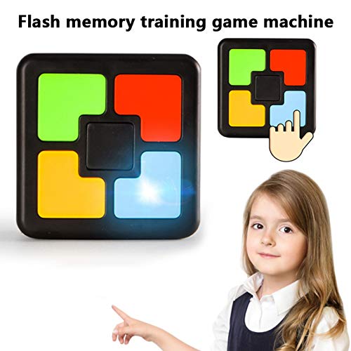 luukiy Juego De Memoria Electrónica para Niños Interacción Música Inteligente Luz Educativa Rompecabezas Juego De Memoria Juego De Entrenamiento De Memoria para Niños(1pcs)