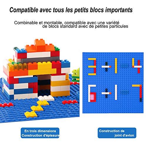 LVHERO 4 bases para Lego Classic compatible con la placa de base, juego de construcción, juegos creativos, juguetes educativos (azul)