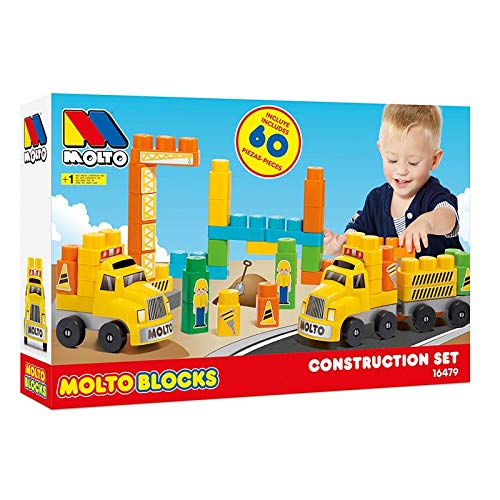 M MOLTO Camión de construcción de Bloques 60pcs