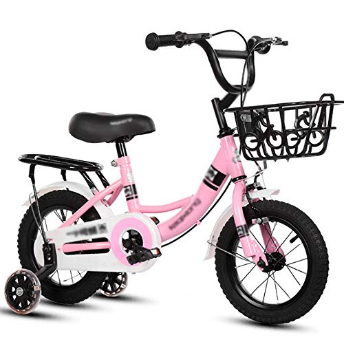 M-YN Bicicleta Niños con Ruedines Los niños niños de la Bici de la Muchacha Rosada En Tamaño 16” 18” 21” 23” 26” con estabilizadores y Cesta ( Size : 26inch )