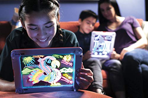 MagicPad, la Tableta con rotuladores de neón y 8 Efectos de luz Brillante para Dar Vida a Tus Dibujos.