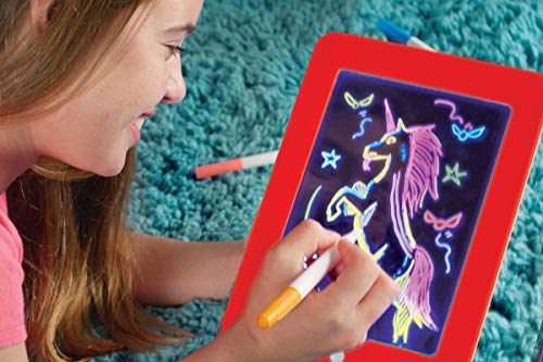 MagicPad, la Tableta con rotuladores de neón y 8 Efectos de luz Brillante para Dar Vida a Tus Dibujos.