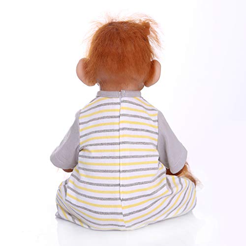 MagiDeal 16inch 40CM Reborn Baby Monkey, Pintura Detallada Hecha A Mano Muñeca Recién Nacida Coleccionable Juguete De Arte para Edades 3+ Niños Pequeños