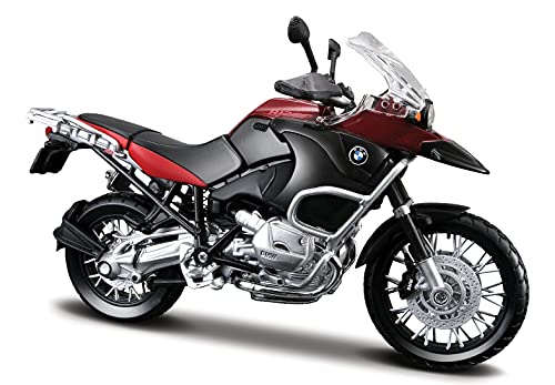 Maisto BMW R 1200 GS en Escala 1/12 (31101-07123), Color Rojo y Negro