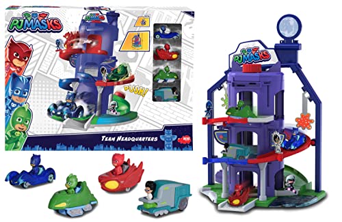 Majorette - Pj Masks - Garage Quartier General Pyjamasques + 4 Véhicules , color/modelo surtido