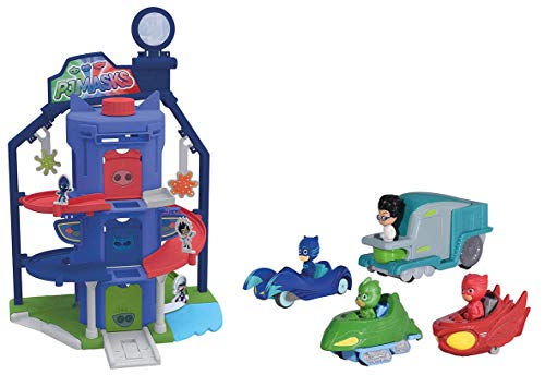 Majorette - Pj Masks - Garage Quartier General Pyjamasques + 4 Véhicules , color/modelo surtido