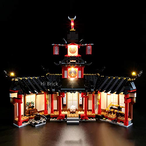 MAJOZ0 - Kit de iluminación para monasterio Lego Ninjago de Spinjitzu, juego de luces LED compatible con LEGO 70670 (no incluye modelo Lego)